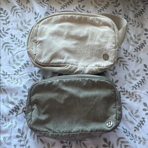 lululemon athletica Cream and Gray Bags